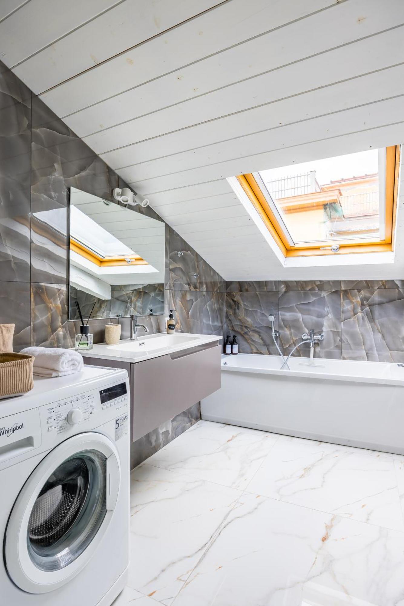 Sloping Roof In The Center Of Appartement *